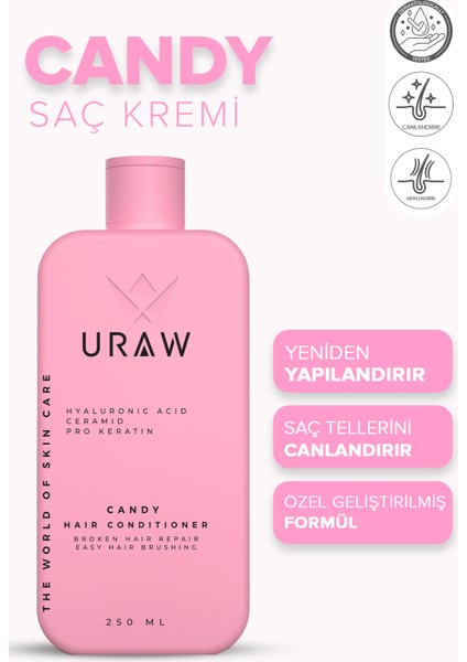 Candy Hair Conditioner ( Doğal, Besleyici, Koruyucu Ve Nemlendirici Saç Bakım Kremi )(250 Ml)