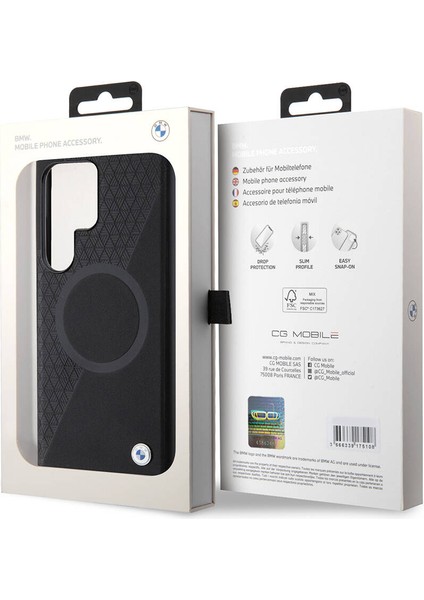 Galaxy S24 Ultra Uyumlu Kılıf Bmw Lisanslı Magsafe Özellikli Yarım Dokulu Circle Leather Kapak Siyah indirimleri