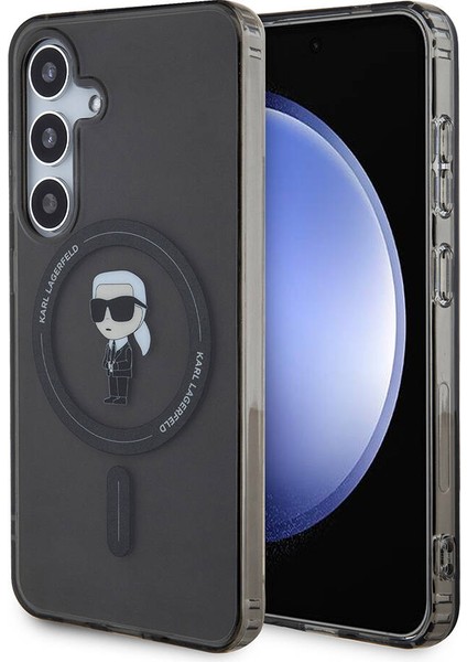 Galaxy S24 Uyumlu Kılıf Lisanslı Magsafe Özellikli Karl Head Iml Baskılı Kapak Siyah