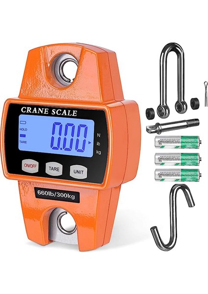 Dijital Asılı Terazi 660 Lb 300 kg - Ağır Hizmet Su Geçirmez Balık Pulu Avcılık Çiftlik Bisikleti Yay Balık Ağırlığı Balıkçılık Terazisi (Yurt Dışından)