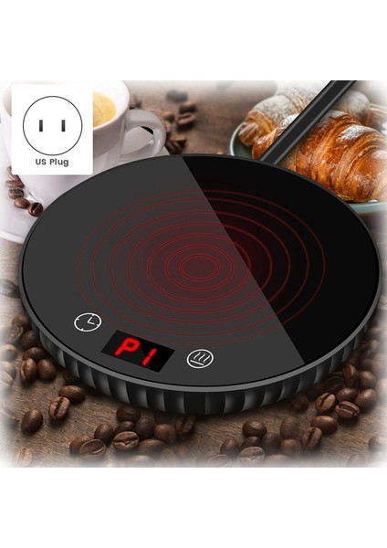 Mum Isıtıcı/kahve Isıtıcı, 8h Otomatik Kapanma 1-12H Zamanlayıcı Mum, 2 Sıcaklık Ayarı 122/140℉ Siyah Abd Tak (Yurt Dışından)