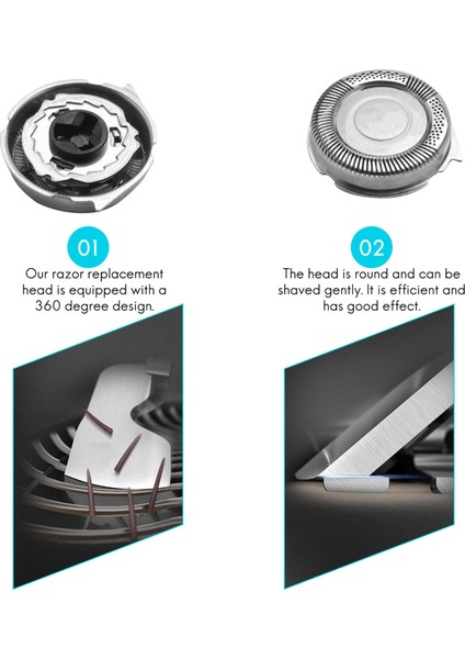 Adet Yedek Elektrikli Tıraş Makinesi Kafaları SH50 Serisi 5000 S5085 S5050 S5000 S5010 S5380 Kesici Bıçak (Yurt Dışından)