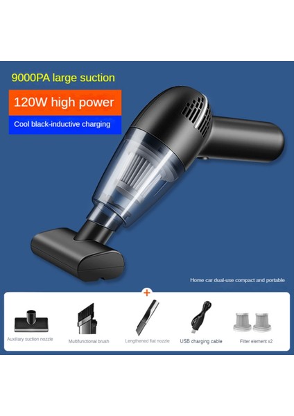 Islak ve Kuru Araba Elektrikli Süpürge, 4ın1 120W Akülü Hava Üfleyici El Taşınabilir Hava Silgi Mini 9000PA (Yurt Dışından) fırsatları