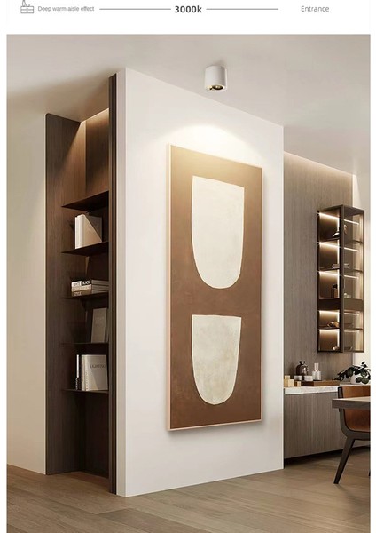 Insan Vücudu Indüksiyon Spot Işığı Tavan Sensörü Işık Lambası Oda Yüzeye Monte Edilmiş 12W Cob Sıva Altı Aydınlatma 3500K (Yurt Dışından)