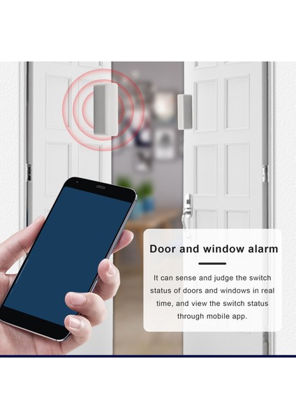 Tuya Akıllı Wifi Kapı Sensörü Kapı Açık / Kapalı Dedektörleri Alexa Google Home Ifttt Tuya App ile Uyumlu Çalışır (Yurt Dışından)