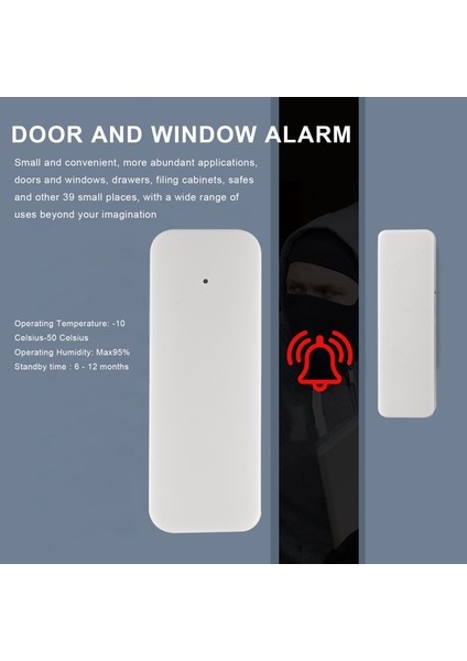 Tuya Akıllı Wifi Kapı Sensörü Kapı Açık / Kapalı Dedektörleri Alexa Google Home Ifttt Tuya App ile Uyumlu Çalışır (Yurt Dışından)