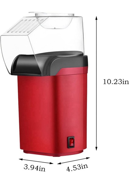 Sıcak Hava Patlatma Makinesi, 1200W'LIK Elektrikli Patlamış Mısır Yapma Makinesi, Çocuk Yetişkinler Için Sağlıklı Lezzetli Aperatif Partiler Için Harika, Ab Tak (Yurt Dışından)