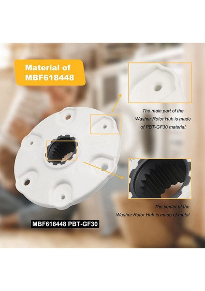 MBF618448 Yıkama Rotor Hub Lg Çamaşır Yıkama Rotor Hub 4413ER1001C 4413ER1002A 4413EA1002B Yıkama Aksesuarları (Yurt Dışından)