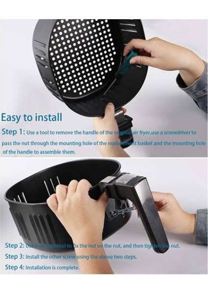 Ξ Ny Ue Zhang Power Xl Dash Cozyna 5.5qt Hava Fritözü, Hava Fritöz Aksesuarları Siyah Için Hava Fritöz Yedek Sepeti (Yurt Dışından)