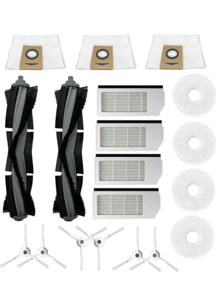 Deebot Için X1 Omnı T10 Turbo Elektrikli Süpürge Robotu Filtre Ana Yan Fırça Paspas Bezi Yedek Parça Aksesuarları (Yurt Dışından)