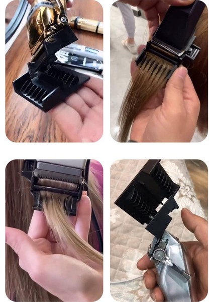 Profesyonel Clipper Guard Giyotin Eki Koruma Tarak Kılavuzu Saç Bölünmüş Uçları Kaldırmak Kuaför Aracı (Yurt Dışından) indirimleri