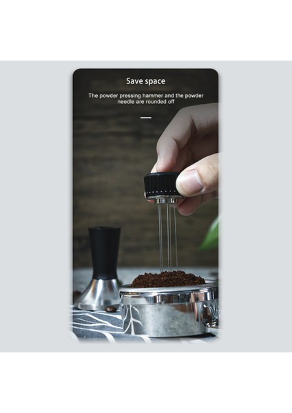 2-In-1 Toz Pres Çekiç Paslanmaz Çelik Kumaş Tozu Iğne Karıştırıcı Retiküle Kahve Tozu Çekiç 53.3mm-Siyah (Yurt Dışından) modelleri