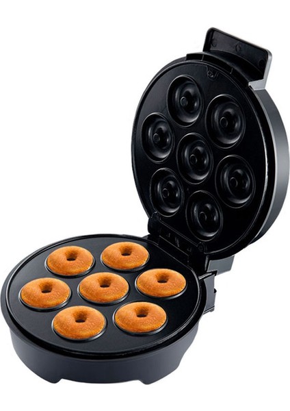 Elektrikli Donut Makinesi 1200W Yapışmaz Kaplamalı Mutfak Donut Yapma Makinesi Çocuk Aperatifleri Tatlılar Kahvaltı Yapar 7donuts Abd Tak (Yurt Dışından)