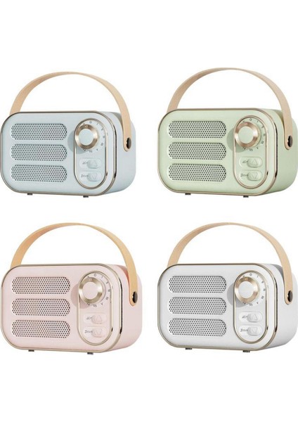 Retro Hoparlör 360 Stereo Etkisi Bluetooth Mini Hoparlör Vintage Radyo Ev Dekor Açık Beyaz Için Ses Kutusu (Yurt Dışından)