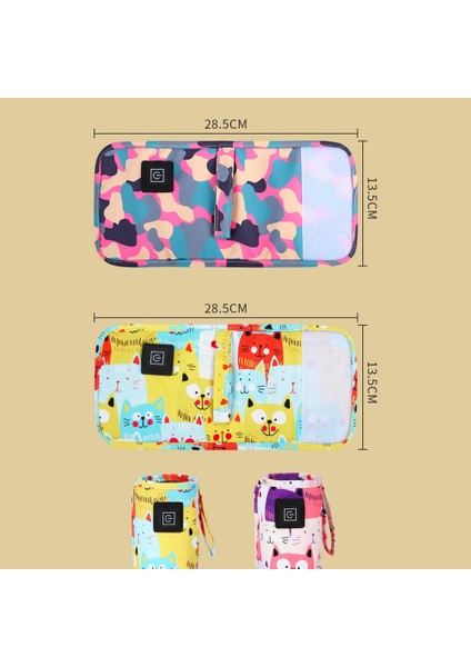 USB Süt Su Isıtıcı Seyahat Arabası Yalıtımlı Çanta Taşınabilir Bebek Biberon Isıtıcı Bebek Için Açık Kış-Sarı (Yurt Dışından)