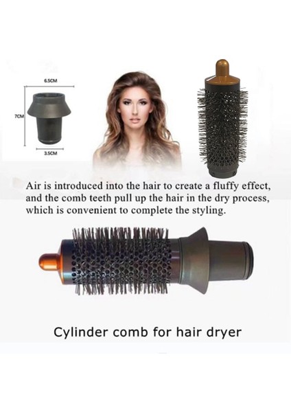 HD03/HD05/HD08 Saç Kurutma Makinesi Için Silindir Tarak Seti Çok Fonksiyonlu Çift Salon Saç Şekillendirici Aracı (Yurt Dışından) indirimleri