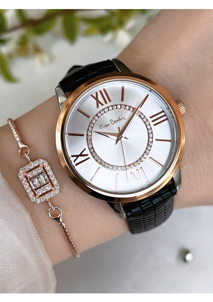 Deri Kordon Kadın Kol Saati 30 mt Su Gecirmez+Bileklik PR.08.KD.2002F06