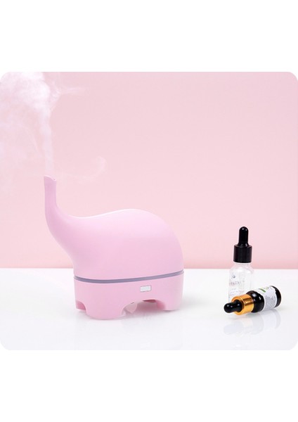 USB Difüzör Komik Fil Dc 5 V Ultrasonik Uçucu Yağ Difüzörü LED Humidificador Hava Nemlendirici Sisleyici Beyaz (Yurt Dışından)