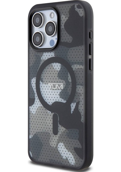 iPhone 15 Pro Max Kılıf Tumı Lisanslı Magsafe Özellikli Buzlanmış Saydam Ağ Kamuflajı Desenli Siyah fiyatları
