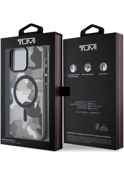 iPhone 15 Pro Max Kılıf Tumı Lisanslı Magsafe Özellikli Buzlanmış Saydam Ağ Kamuflajı Desenli Siyah indirimleri