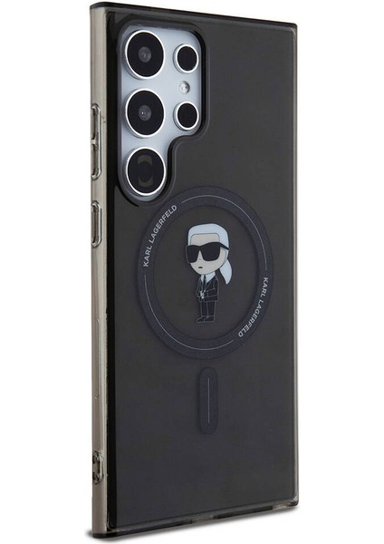 Galaxy S24 Ultra Kılıf Lisanslı Magsafe Özellikli Karl Head Iml Baskılı Kapak Siyah modelleri