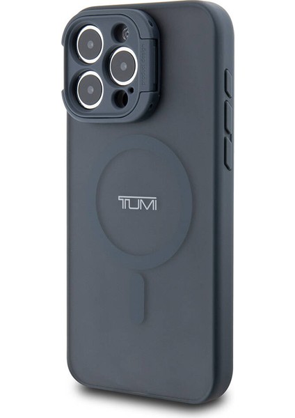 iPhone 15 Pro Max Uyumlu Kılıf Tumı Lisanslı Magsafe Özellikli Kamera Standlı Buzlu Mat Kapak Mavi fiyatları