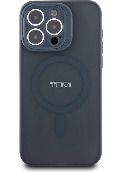 iPhone 15 Pro Max Uyumlu Kılıf Tumı Lisanslı Magsafe Özellikli Kamera Standlı Buzlu Mat Kapak Mavi modelleri