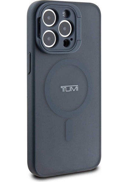 iPhone 15 Pro Max Uyumlu Kılıf Tumı Lisanslı Magsafe Özellikli Kamera Standlı Buzlu Mat Kapak Mavi fırsatları