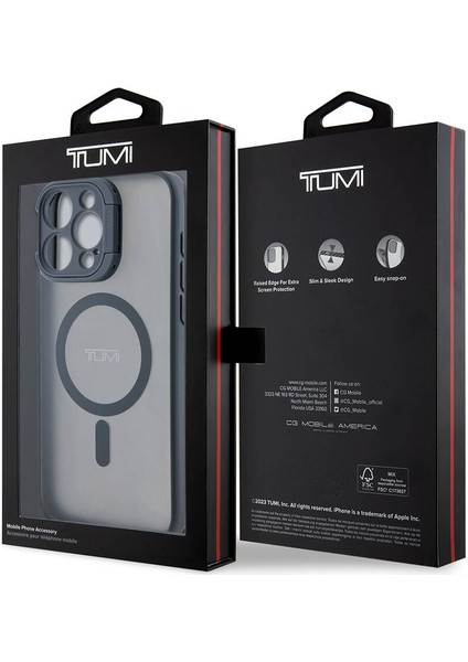 iPhone 15 Pro Max Uyumlu Kılıf Tumı Lisanslı Magsafe Özellikli Kamera Standlı Buzlu Mat Kapak Mavi indirimleri