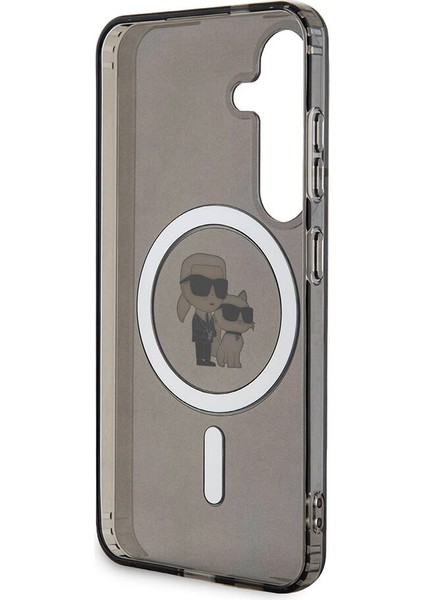 Galaxy S24 Kılıf Lisanslı Magsafe Özellikli Karl & Choupette Iml Baskılı Kapak Siyah fırsatları