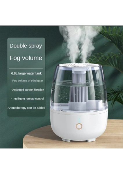 6.8l Çift Sprey Kapasiteli Nemlendirici 280 ml Ev Mini Masaüstü Hava Nemlendirici Yatak Odası Ev Ofis Ab Tak Için (Yurt Dışından)