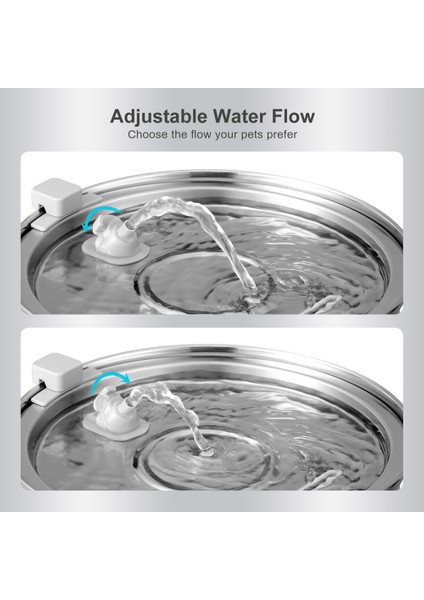 Kediler Su Çeşmesi Paslanmaz Çelik 108 Oz/3.2l Otomatik Pet Su Çeşmesi Akıllı Dilsiz Köpek Su Sebili Ab Tak (Yurt Dışından) indirimleri