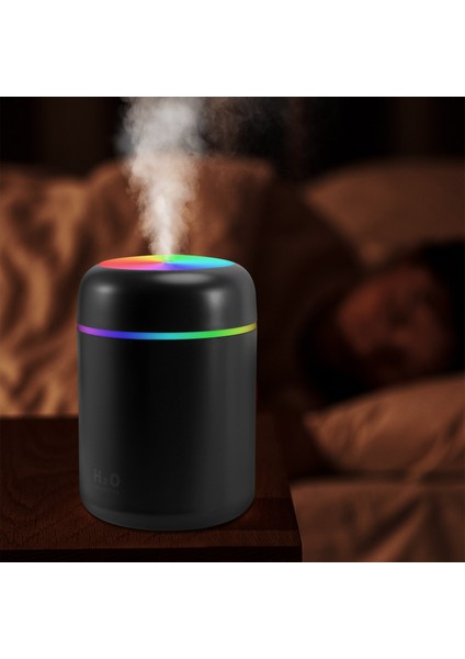 300 ml USB Hava Nemlendirici Uçucu Yağ Difüzörü ile Romantik Lamba Mist Maker Aromaterapi Nemlendiriciler Ev Gri (Yurt Dışından) fiyatları