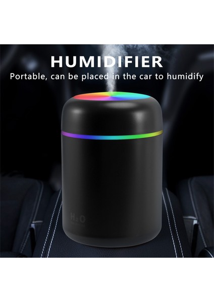 300 ml USB Hava Nemlendirici Uçucu Yağ Difüzörü ile Romantik Lamba Mist Maker Aromaterapi Nemlendiriciler Ev Gri (Yurt Dışından) indirimleri