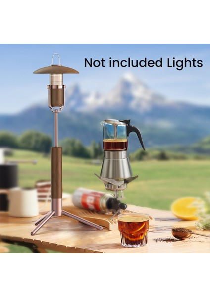 Taşınabilir Kamp Işık Standı Katlanabilir Alüminyum Alaşım Kamp Masaüstü Işık Tripod Standı Tutucu Kamp Lamba Rafı (Yurt Dışından)