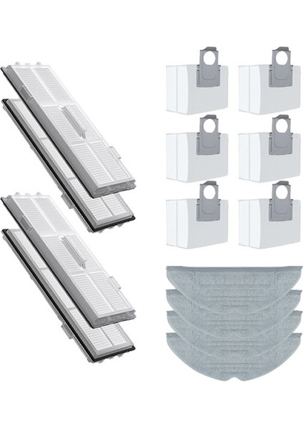 S8 S8 + S8 Pro Ultra Aksesuarları Yan Fırça Filtre Paspas Bezi Toz Torbaları Elektrikli Süpürge Yedek Parçaları (Yurt Dışından)