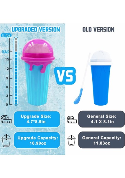 Slushy Maker Cup Slushie Cup Magics Freeze Squeeze Ice Cup Yaz Smoothies Slushie Bardak Dondurma Makinesi Ev-A Için (Yurt Dışından)