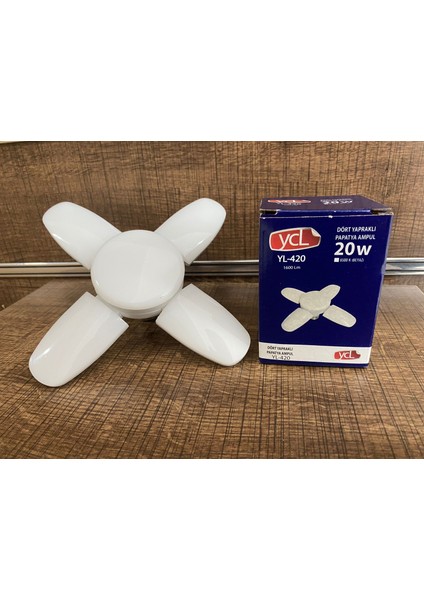 YL-420 Beyaz (6500K) 1600 Lm 20 Watt Dört Yapraklı Papatya LED Ampul