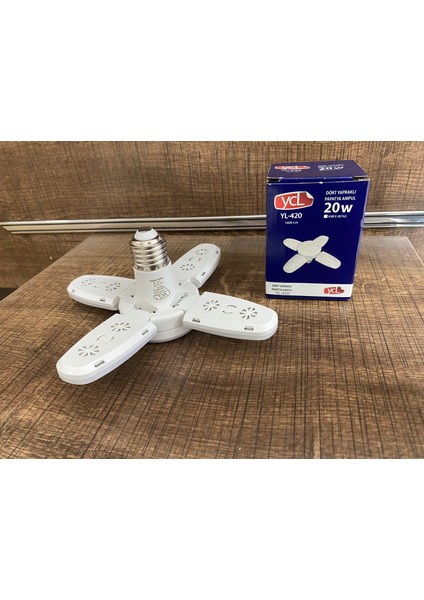 YL-420 Beyaz (6500K) 1600 Lm 20 Watt Dört Yapraklı Papatya LED Ampul modelleri