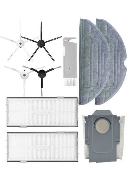 S8 / S8 + G20 S7 T7S Için Hepa Filtrelerin Evrensel Aksesuarı Ana / Yan Fırça Paspas Toz Torbası Robot Vakum (Yurt Dışından)