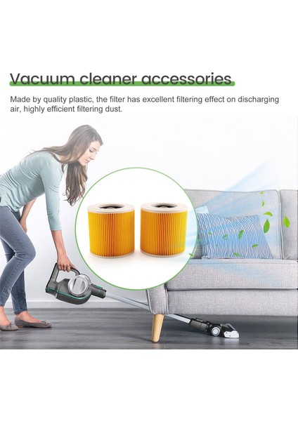 2 Adet Yedek Hepa Filtre WD2.200 WD3.500 A2004 A2054 Islak ve Kuru Elektrikli Süpürgeler Parçaları (Yurt Dışından) fırsatları