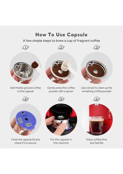 Makine Serisi Doldurulabilir Filtre Yapımcısı Pod Için 220ML Yeniden Kullanılabilir Kahve Kapsülü Kapsülleri (Yurt Dışından) indirimleri
