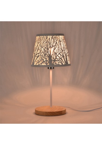 Ampul Üzerinde Küçük Abajur Klipsi, Masa Avize Duvar Lambası Siyah Için Ağaç Desenli Varil Metal Abajur (Yurt Dışından) indirimleri