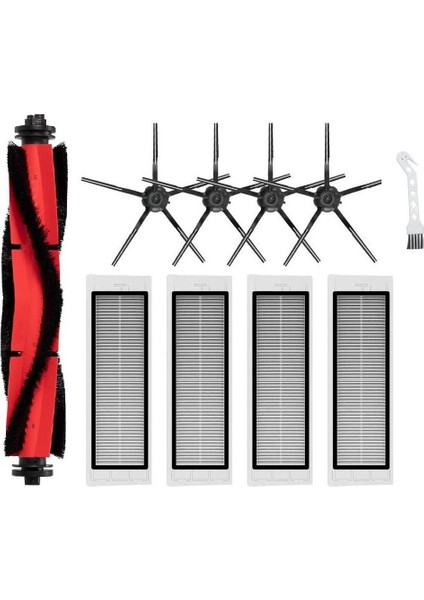 Q5+ Elektrikli Süpürge Için Yedek Ana Fırça Yan Fırça Yıkanabilir Filtre Yedek Parçaları, Siyah (Yurt Dışından)