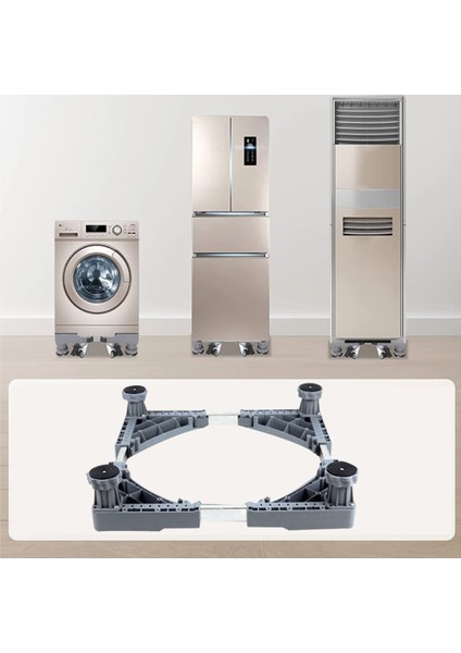 Çamaşır Makinesi Standı Evrensel Taban Çok Fonksiyonlu Ayarlanabilir Taban Kurutucu Buzdolabı Banyo Aksesuarları A (Yurt Dışından)