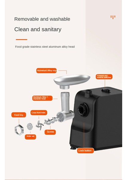 Elektrikli Kıyma Makinesi Paslanmaz Çelik Çok Fonksiyonlu Mikser Kıyma Makinesi Bıçak Net Lavman Ağız Sosis Karıştırıcı Ab, B (Yurt Dışından) fırsatları