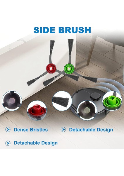 Deebot T8 T8 T8 Max 920 950 T5 N7 N8 Pro N8 + N8 Ana Yan Fırçalar Filtresi Için Yedek Parçalar (Yurt Dışından)