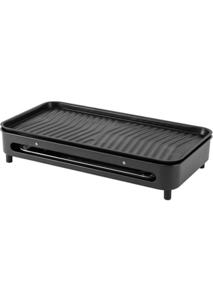 1500 W Elektrikli Izgaralar Tava Kore Barbekü Izgara Yapışmaz Dumansız Barbekü Makinesi Rotisserie Kavurma Ab Tak Siyah (Yurt Dışından)