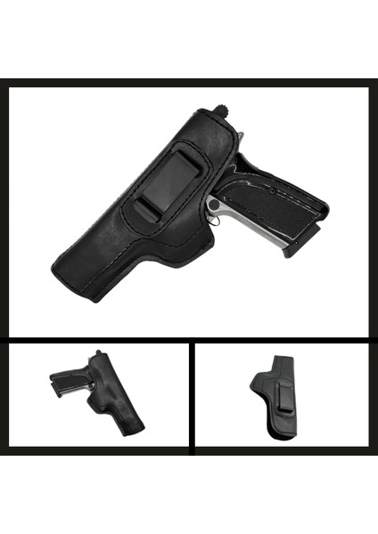 Uyguna-Yakala Glock 19 Sport Maşalı Napa Deri Tabanca KILIFI-VAK.485