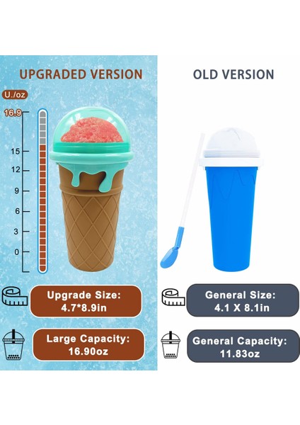 Ξ Ny Ue Zhang Slushy Maker Cup Slushie Cup Magics Freeze Squeeze Ice Cup Yaz Smoothies Slushie Bardak Dondurma Makinesi Ev-B Için (Yurt Dışından) modelleri